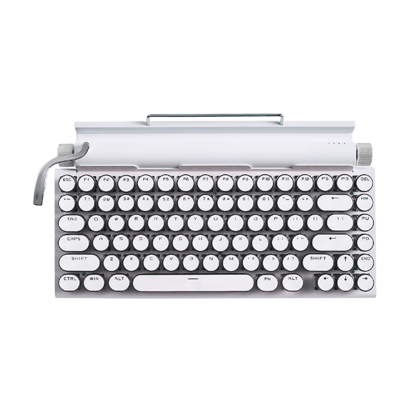 Classic Typewriter Bluetooth Keyboard with Stand - White | The PNK Stuff